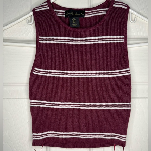 NWOT Striped Ribbed Crop Top Small - Picture 4 of 4